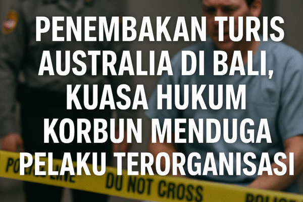 Penembakan Turis Australia diBali Kuasa Hukum Korban Menduga Pelaku Terorganisasi