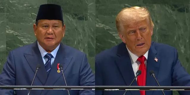 Trump Memuji dengan Canda, Prabowo Gebrak Podium di Sidang PBB
